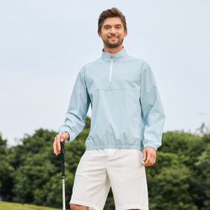 Wholesale <strong>2</strong> Piece Clothing Golf Shorts Set Men Waterproof Lightweight <strong>1</strong>/4 <strong>Zip</strong> Pullover Jackets Long Sleeve Golf <strong>Sweatshirts</strong> - Product Image 2