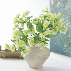 Ramo de Rosas Artificiales de Hellebore para Navidad, 47cm, 5 Cabezas, Tacto de Seda, Flor Realista, 4 Colores, Decoración para Bodas y Hogar, Venta al Por Mayor - Product Image 2
