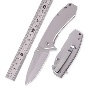 XINBIGO-minicuchillo de bolsillo plegable con mango de aluminio, pequeño, portátil, EDC, para acampar, gran oferta