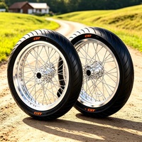 Ensemble de pneus tout-terrain sans chambre à air KYZ Sur-Ron Ultra Bee 17 pouces, avant 100/80-17, arrière 130/70-17, haute performance, pneus à crampons pour vélo électrique tout-terrain