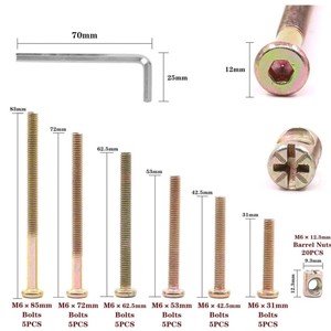 Thép không gỉ M6 M8 <span class=keywords><strong>M10</strong></span> ổ đĩa đồng thau đồ nội thất gỗ <span class=keywords><strong>Nut</strong></span> kết nối bên trong Hex chèn hạt với Chicago vít - Product Image 4