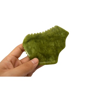 Guasha Alat Pijat Papan Batu Giok Alam, untuk Perawatan Terapi Akupunktur Kaki Punggung Wajah - Product Image 2