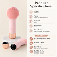 Brosse nettoyante faciale à piles en gros, portable et étanche, pour détaillants, salons et distributeurs