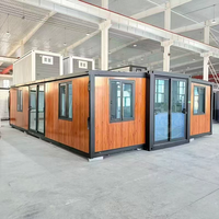 Maison préfabriquée en conteneur d'acier certifiée SAA, 2 chambres, kit de maison préfabriquée avec application commerciale, design extensible de luxe