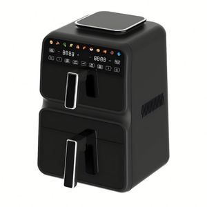 NOUVEAU Friteuse à air électrique classique en plastique à double panier, contrôle numérique, 3000W, 4.5L+6.5L, cuisson rapide, pour usage domestique et hôtelier - Product Image 1