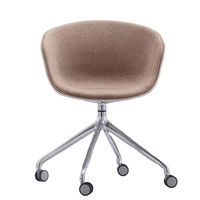 Fauteuil de bureau rotatif en plastique de haute qualité, pivotant, à bras, moderne, pour loisirs, 2 pièces