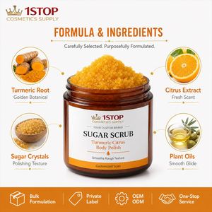Nouveau produit : Gommage corporel et visage éclaircissant et exfoliant doux à l'amande, au thé <span class=keywords><strong>vert</strong></span>, à la rose et au curcuma - Product Image 3