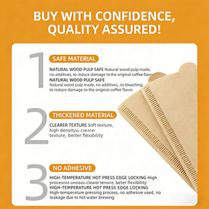 Papier <span class=keywords><strong>filtre</strong></span> à café en pulpe de bois biodégradable jetable, lot de 100 pièces, forme en V/conique, <span class=keywords><strong>filtre</strong></span> à café à dégoulinement manuel pour la préparation du café - Product Image 2