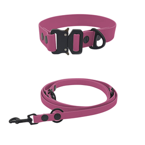 Hebilla de Metal de liberación rápida ancha táctica resistente al agua recubierta de goma PVC correas <span class=keywords><strong>collar</strong></span> de perro y conjunto de correa - Product Image 2