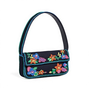 Sac à main rectangulaire brodé de haute qualité, motif scène de plage mignon, design fantaisie, en toile de coton, fait main, pour fête - Product Image 4