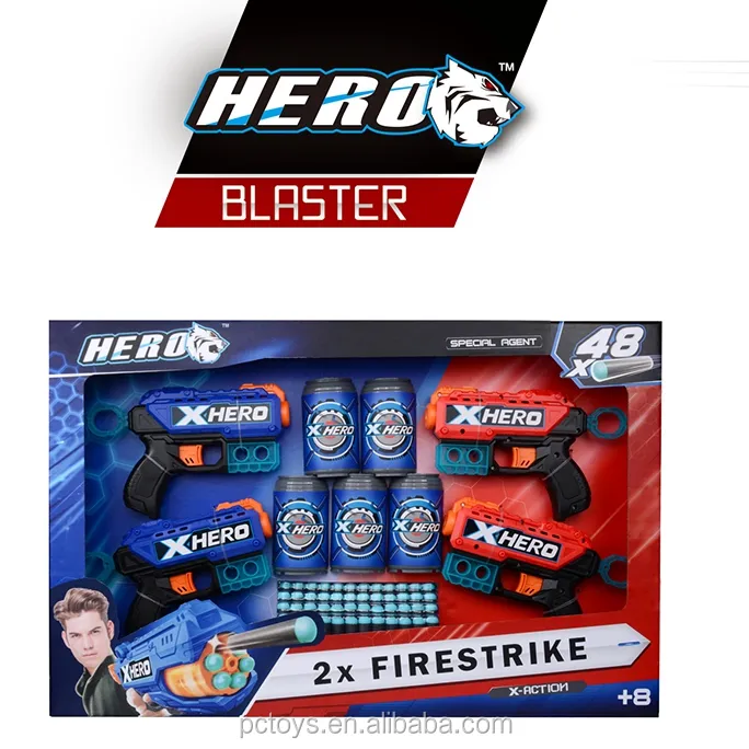 2020 Hot Koop Hero Bullet Gun Gel Blaster Speelgoed Stijl Blaster Blauw/Rood Gemengde Handleiding Softbal Gun