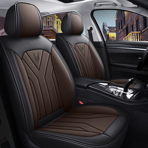 Coprisedili Universali in Pelle di Lusso per <span class=keywords><strong>Auto</strong></span>, 5 Posti, <span class=keywords><strong>Protezione</strong></span> Completa <span class=keywords><strong>Posteriore</strong></span>, Resistenti all'Usura, per Tutte le Stagioni, Adatti a Tutti i Modelli - Product Image 2