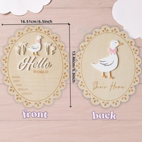 Panneaux de naissance ronds en bois perforé, double face, pour annonce de naissance, décoration de jalons de développement, accessoires photo sur le thème de l'amour, écologiques