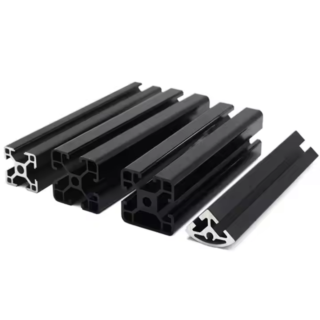 Black Anodized 6063 T5 Industrial Aluminum Frame Sim Racing Cockpit Racing Rig Extrusions Aluminum Profiles for Sim Racing