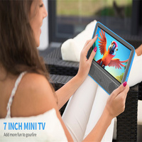 7.5 İnç LED Bekleme Modlu Taşınabilir Mini Şarj Edilebilir Pilli Dijital Full HD TV