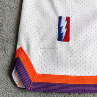 Mode décontractée personnalisée streetwear maille de retour en polyester broderie short de basket-ball pour hommes