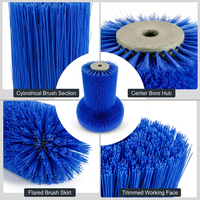 Brosse de remplacement pour machine, brosse rotative cylindrique en nylon tufté, pièce de rechange avec trou central, fabriquée selon les plans