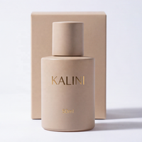 Vente en gros de flacons de parfum en verre de luxe vides avec boîte, 50 ml et 100 ml, avec bouchon magnétique rechargeable