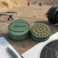Différents modèles de boîtes et étuis de rangement pour munitions de 9 mm, portables et compacts, accessoires de tir et de chasse
