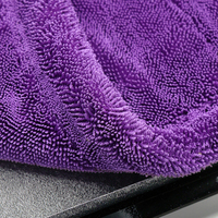 Serviette de voiture en microfibre personnalisée 1200GSM 1400GSM, serviette de lavage de voiture de haute qualité, serviette de séchage sans bordure à boucle torsadée