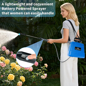 Pulvérisateur d'eau de jardin à batterie, pulvérisateur à dos en métal, 5 buses de pulvérisation, tige télescopique, capacité de 5 L, haute efficacité pour le jardin - Product Image 5
