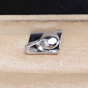 Base Hueca para Colgante Cuadrado Esmerilado de Plata S925 Wenchi, Tamaño 10-12mm, Accesorios DIY para Joyería de Perlas, Fornituras de Joyería con Hebilla 13490 - Product Image 4