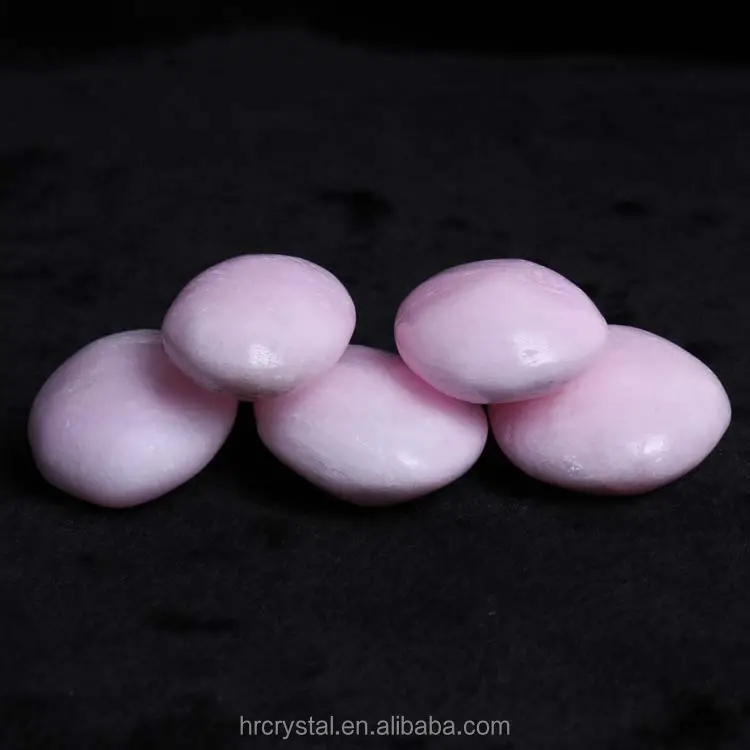 Wholesale Healing Gemstones And Crystals Crafts Pink Aragonite Crystal Palm Stone