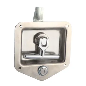 Meigu t lock truck boîte à outils en acier inoxydable serrure de porte t poignée de porte serrure camion pliable T poignée loquet