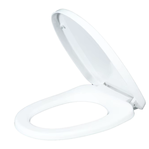 Siège de toilette ergonomique rond en plastique avec fermeture amortie et fonction de dégagement rapide pour une entretien domestique simplifié - Product Image 1