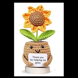 Mini Positive Tulip Flowers Emotional Support Crochet Christmas Stocking Stuffers Appreciation Retirement Gift for Woman Friend - Product Image 2