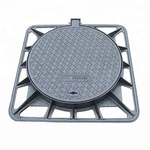 Couvercle de regard carré/rectangulaire en fonte ductile robuste EN 124, moulé au sable, avec cadres, certifié CE/ISO9001, marque Hangxing - Product Image 3