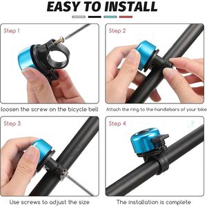 Campana de Advertencia de Seguridad para Ciclismo Deportivo, Campana de Bicicleta de Montaña con Sonido Fuerte y Claro, Campana de Bicicleta de Aleación de Aluminio - Product Image 4