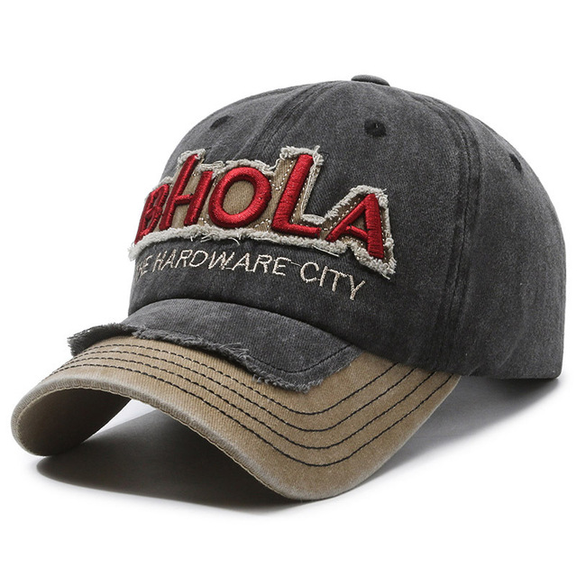 Wholesale Custom Retro Washed Cotton Baseball Cap Embroidered Street Style Snapback Hat Adjustable Sun hat