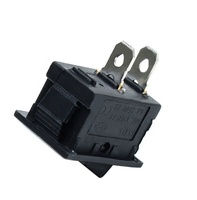 Interrupteur d'alimentation original KCD1-101, noir et rouge, bouton poussoir à verrouillage SPST marche/arrêt, 6A 250V 10A 125V