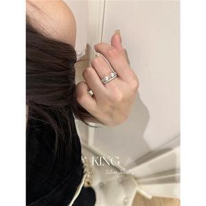 Anillo de Perlas Trenzadas King Silver Jewelry para Uso Diario Femenino - Product Image 4