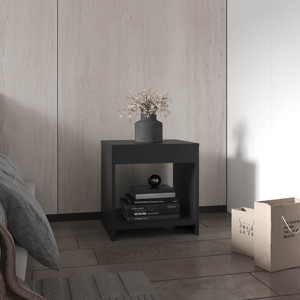 Chroma 16.5 Inch Tall Minimalistic Nightstand With <b>Open</b> Shelf For Bedroom <b>Storage</b> - Product Image 1