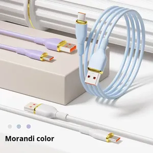 Nhà Sản Xuất Bán Buôn Chất Lỏng Silicone Type-C Cáp Dữ Liệu 5A Nhanh Chóng Sạc Tai Nghe Sử Dụng Điện Thoại Di Động Cáp Điện Thoại - Product Image 6