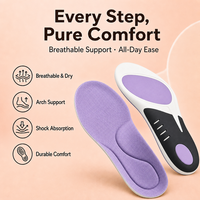 Semelles Confort Toute la Journée avec Soutien de la Voûte Plantaire, Respirantes, Absorption des Chocs, Amorti Massant – Inserts de Chaussures pour le Travail, la Stabilité et la Marche