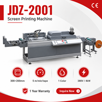 Machine d'impression sérigraphique industrielle JDZ-2001, vitesse d'impression de 5 m/min pour ruban tissu, étiquette, certification CE, vente directe d'usine