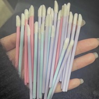 50/100 pièces par boîte – Applicateurs jetables pour lèvres et cils, pinceaux à lèvres avec manche et emballage en boîte