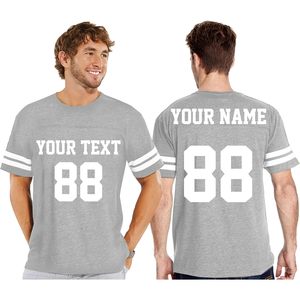 เสื้อเจอร์ซีย์ผ้าฝ้ายแบบกำหนดเองสำหรับผู้ชาย ชุดทีมส่วนบุคคลพร้อมหมายเลขและชื่อ คอวี สีเทา 88 - Product Image 2