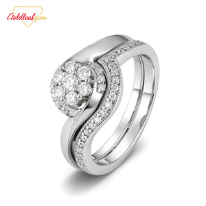Anillo de Joyería Personalizado Goldleaf, Plata S925, Moissanita Corte Redondo, 1ct 2ct 3ct, D VVS - Product Image 2