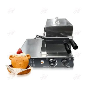 Fabricante comercial de gofres de pastel de oso de fábrica de China/máquina automática de Taiyaki/máquina para hacer pasteles rellenos