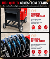 Machine à hacher l'herbe pour l'alimentation animale, coupe-paille, broyeur de paille pour bétail, moutons, porcs, volailles, ferme