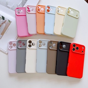 Coque de téléphone antichoc en texture de riz gluant, couleur unie, compatible avec iPhone 17/16/15, 13 Pro, 12 Pro Max - Product Image 1