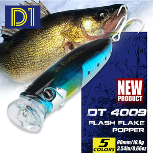 Leurre de pêche rigide OEM 90mm/18.8g avec hameçon triple, leurres flottants bioniques artificiels à yeux 3D pour la pêche en mer - Product Image 1