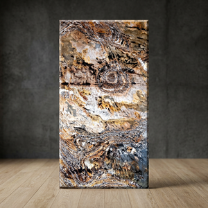 Dalle de pierre naturelle Indian Autumn 122x244cm, finition polie, design rustique pour revêtement mural intérieur - Product Image 3