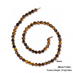 ลูกปัดคริสตัลกลม6มม. ลูกปัดพลอยแซฟไฟร์ธรรมชาติแท้ลูกปัดกลมเหลี่ยมเพชรพลอยขนาดเล็กสำหรับทำเครื่องประดับ - Product Image 4