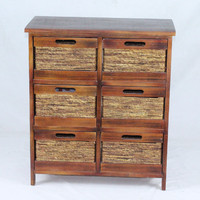 Panier en bois rustique industriel, corbeille à tiroirs, armoire de rangement en maïs, pour la maison
