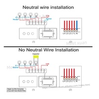 Ewelink Interruptor de Luz Inteligente WiFi de 1, 2, 3 o 4 Gangs, Panel de Pared Estilo Americano, Sin Neutro, Interruptores Táctiles, Control por Voz a través de APP, Temporizador, Compatible con Alexa y Google Home